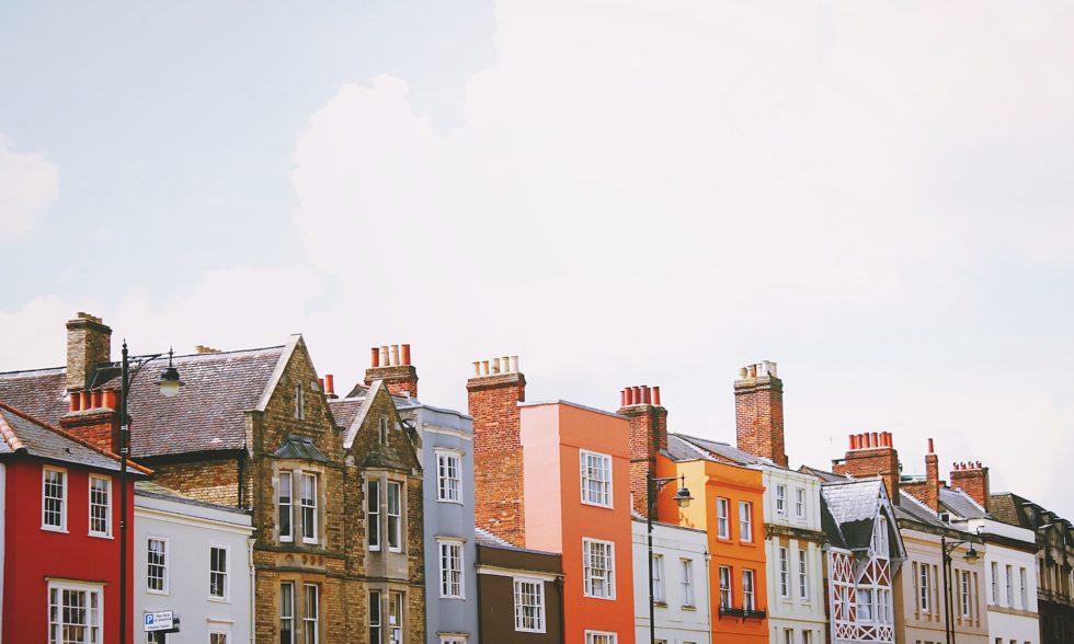 Town houses in a large UK town