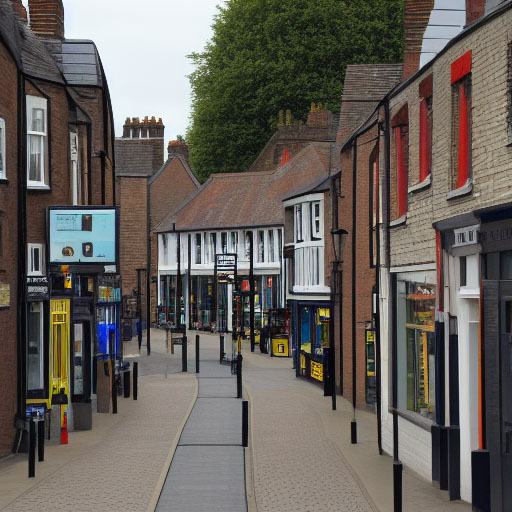 A UK high street. Local SEO can help improve your brand visibility locally. 